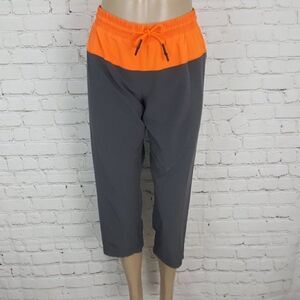 LULULEMON ATHLETICA Lululemon Step Lively Crop Pant Orange Gray 4
